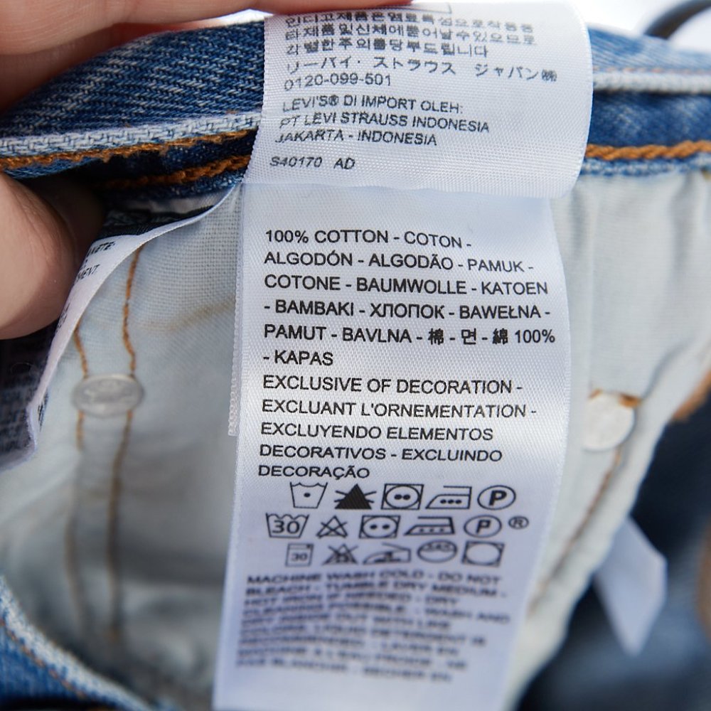 Levi's 501 Button Fly Distressed Cotton Shorts Size W29 - Picture 5 of 6